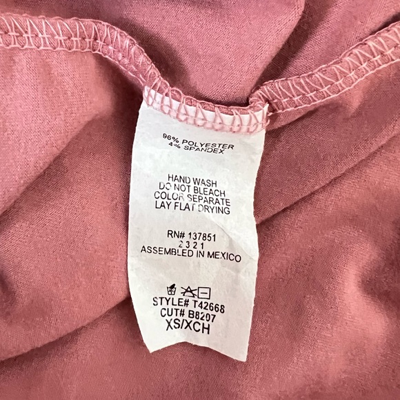 NWT Mauve Dusty Pink Soft V-Neck Low Back Thin Strap Strappy Lined Bodysuit - Picture 7 of 13